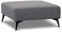 Alina Dark Gray Fabric Ottoman