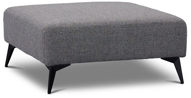 Alina Dark Gray Fabric Ottoman