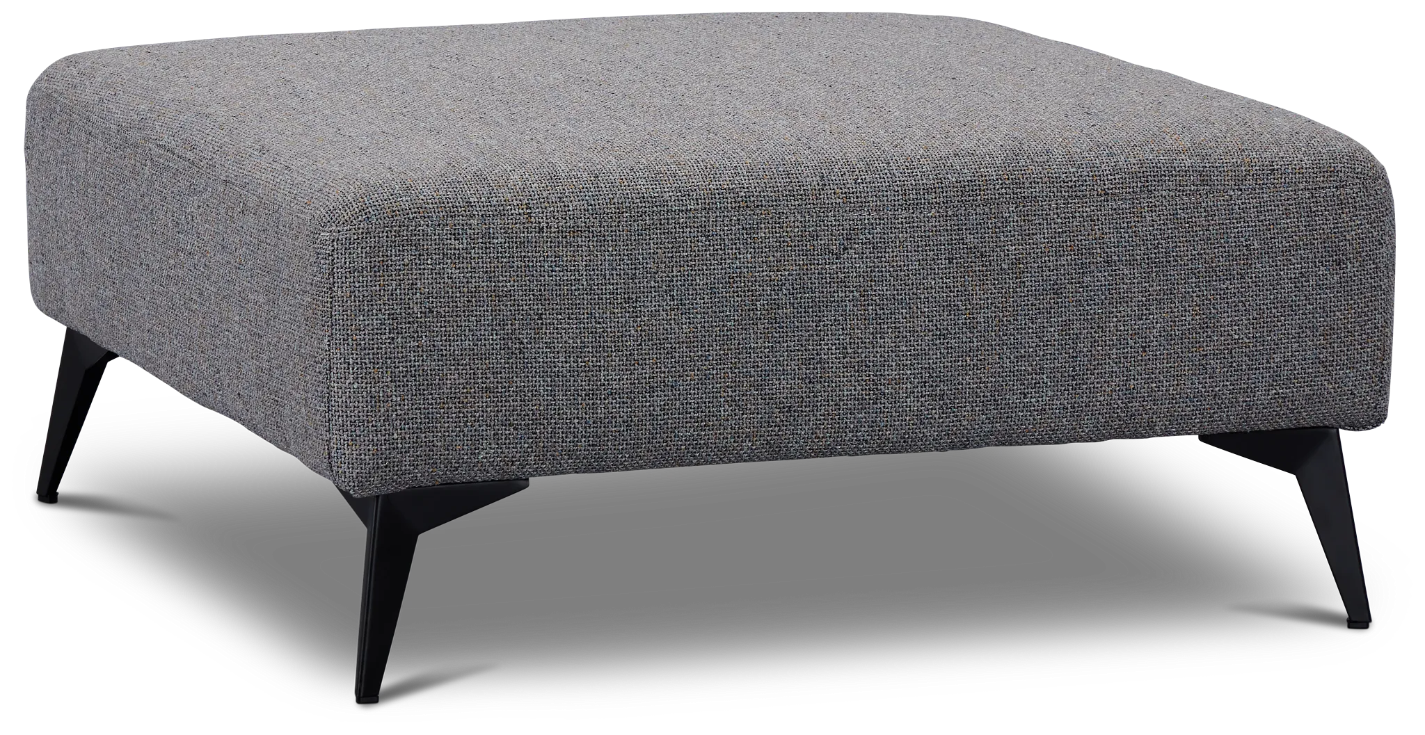 Alina Dark Gray Fabric Ottoman