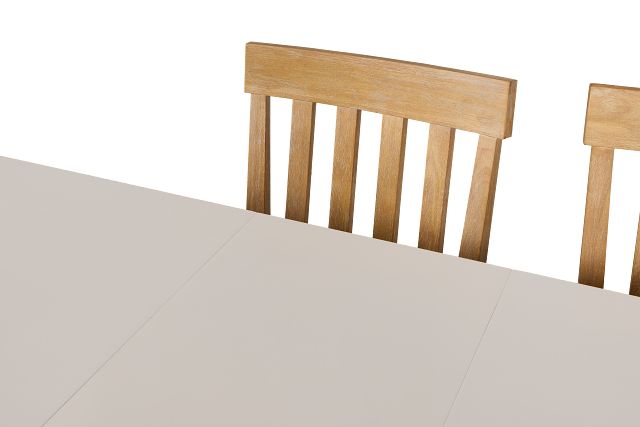 Nantucket Two-tone White Trestle Table & 4 Light Tone Chairs