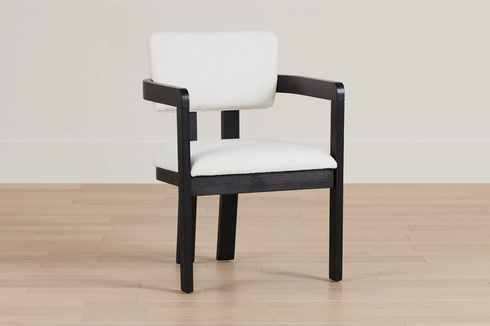 Alden Black Round Upholstered Arm Chair