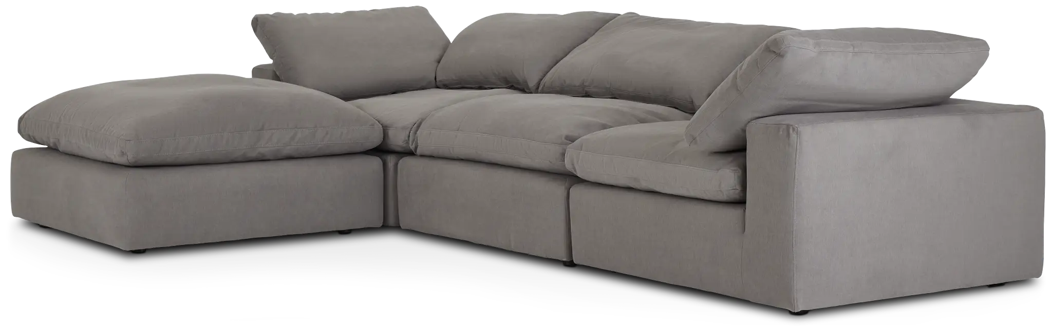 Nixon Light Gray Fabric 4-piece Bumper Sectional Nixon Light Gray Fabric 4-piece Bumper Sectional