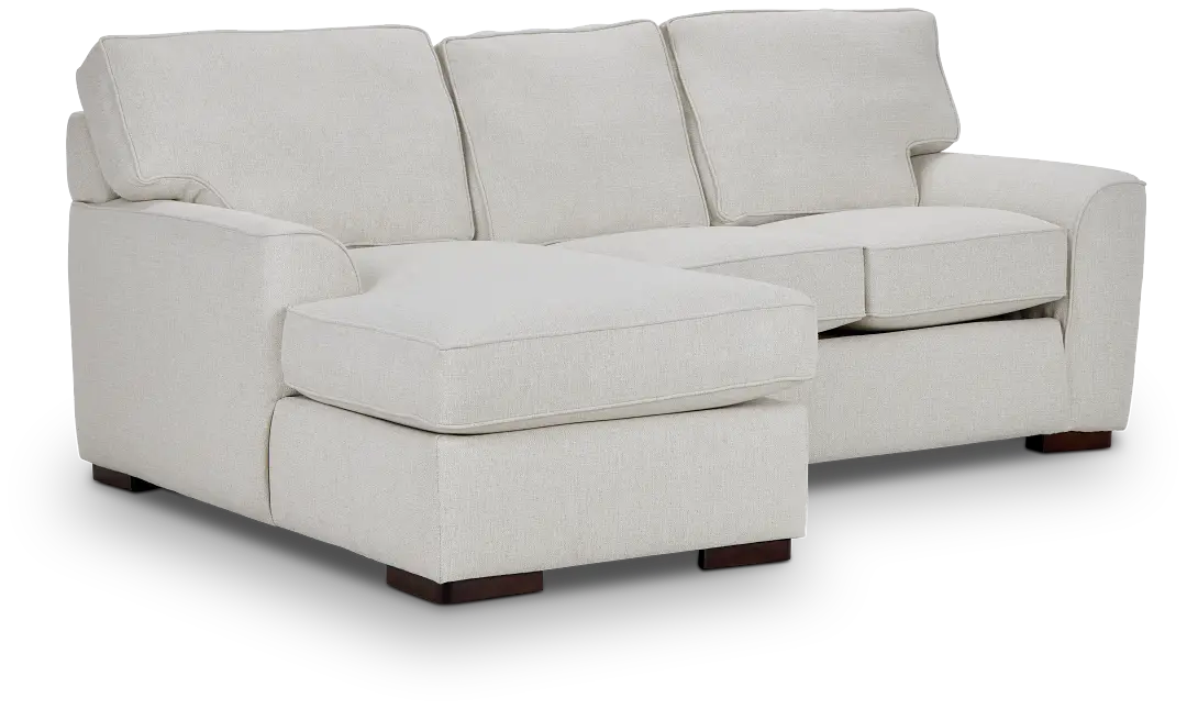Austin White Fabric Left Chaise Sectional Austin White Fabric Left Chaise Sectional
