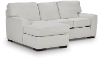 Austin White Fabric Left Chaise Sectional