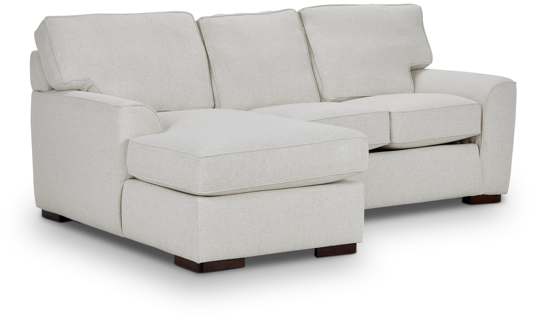 Austin White Fabric Left Chaise Sectional