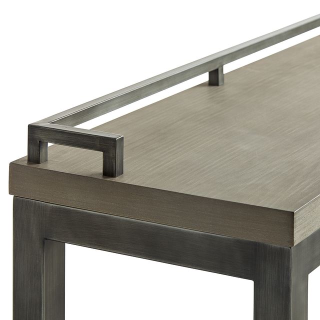Zephyr Gray High Table & 3 Barstools
