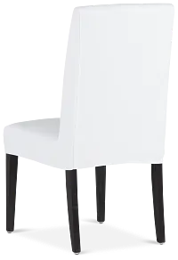 Destination White Short Slipcover Chair With Dark-tone Leg