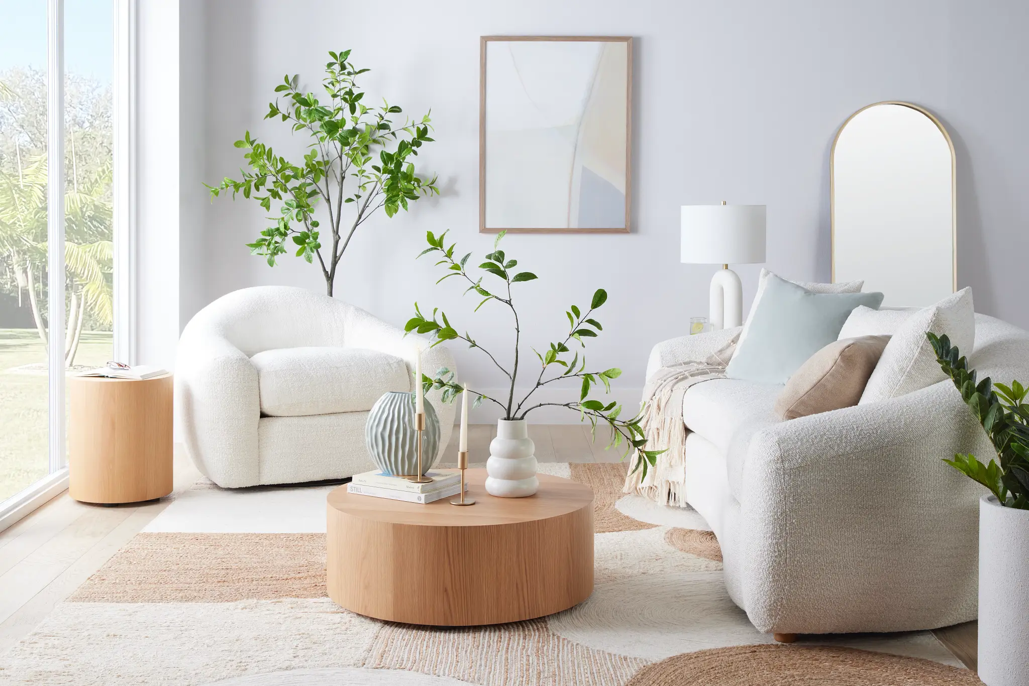 Kaya White Fabric Sofa Kaya White Fabric Sofa