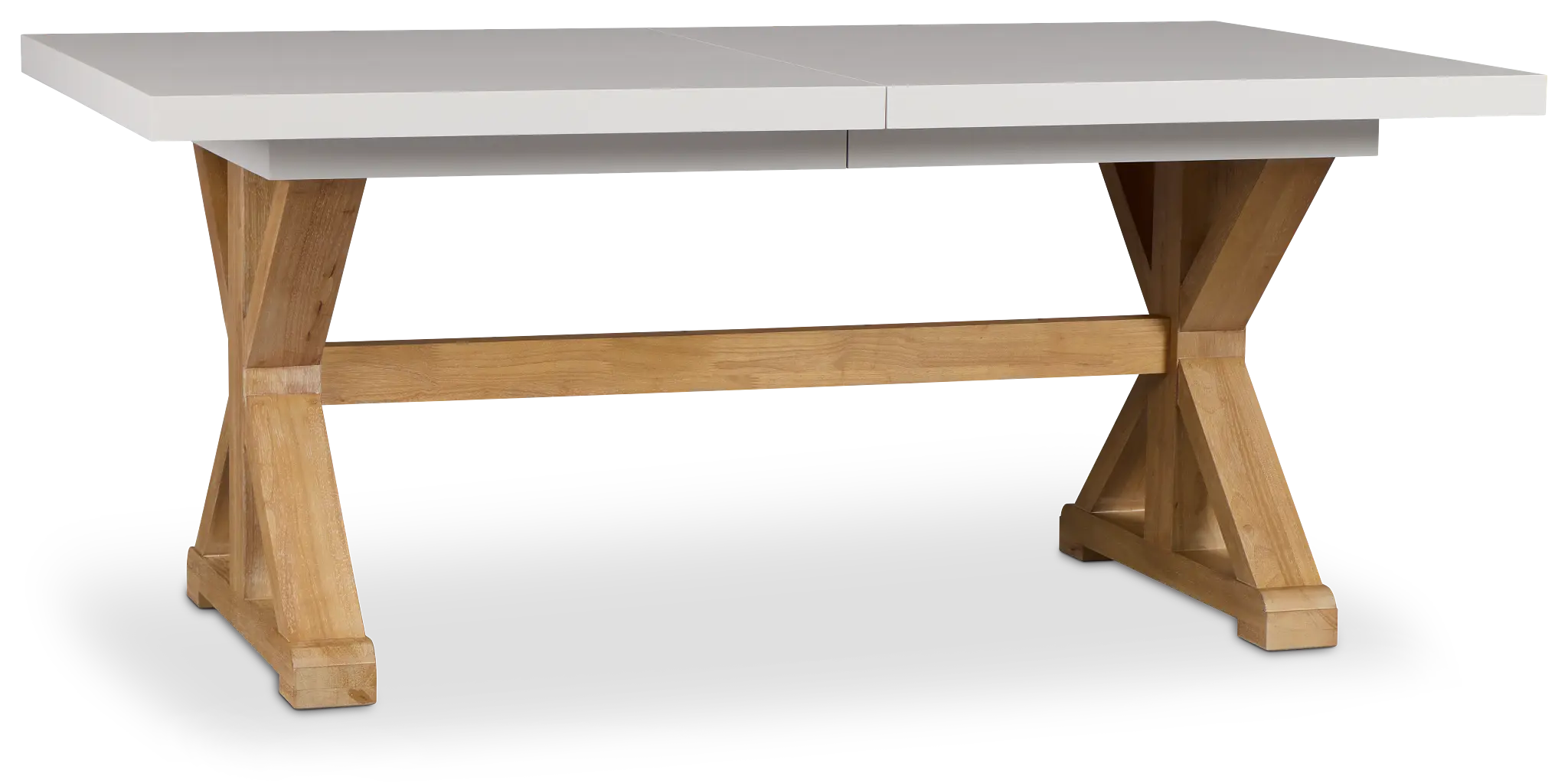 Nantucket Two-tone White Trestle Table Nantucket Two-tone White Trestle Table