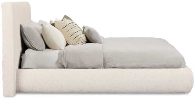 Nomad Light Beige Uph Platform Bed