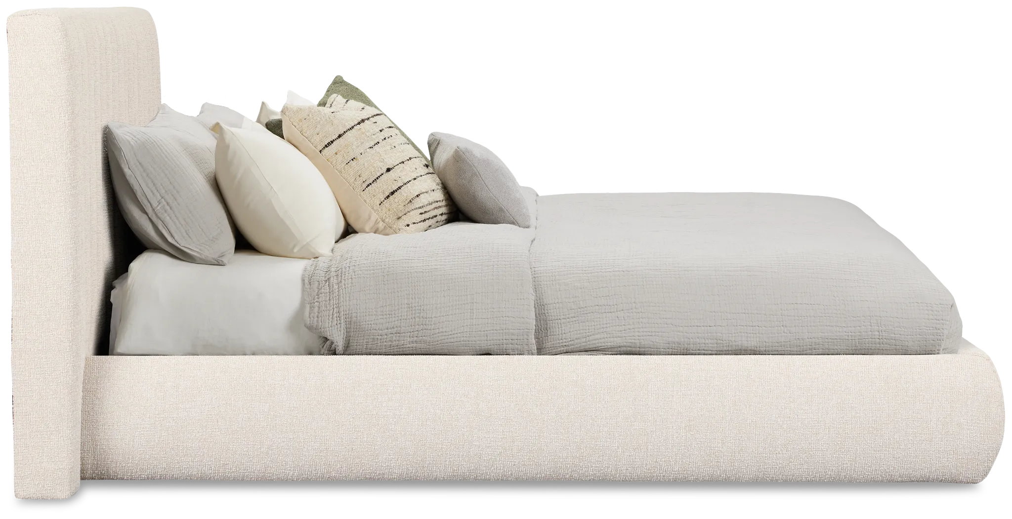 Nomad Light Beige Uph Platform Bed