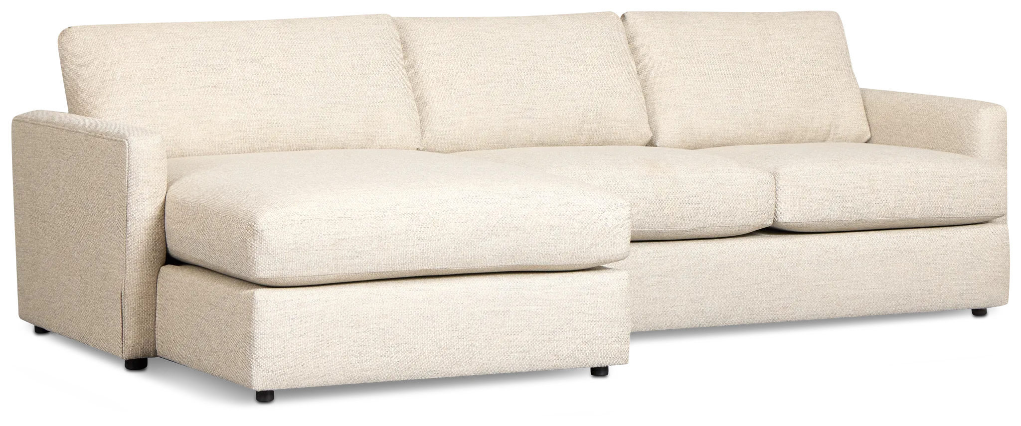 Maxwell Light Gray Fabric Left Chaise Sectional