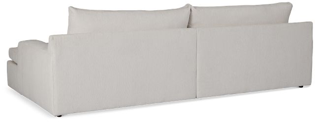 Stella Ivory Fabric Double Chaise Sectional