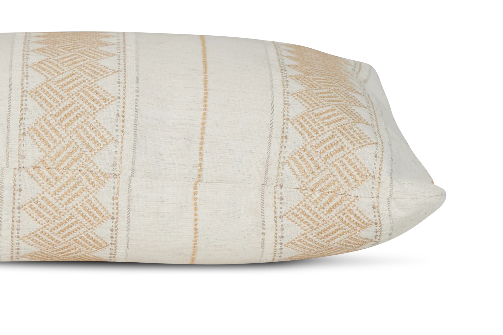 Hermione Gold Fabric Lumbar Accent Pillow