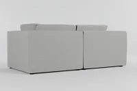 Destin Delray Pewter Fabric 2-piece Modular Sofa