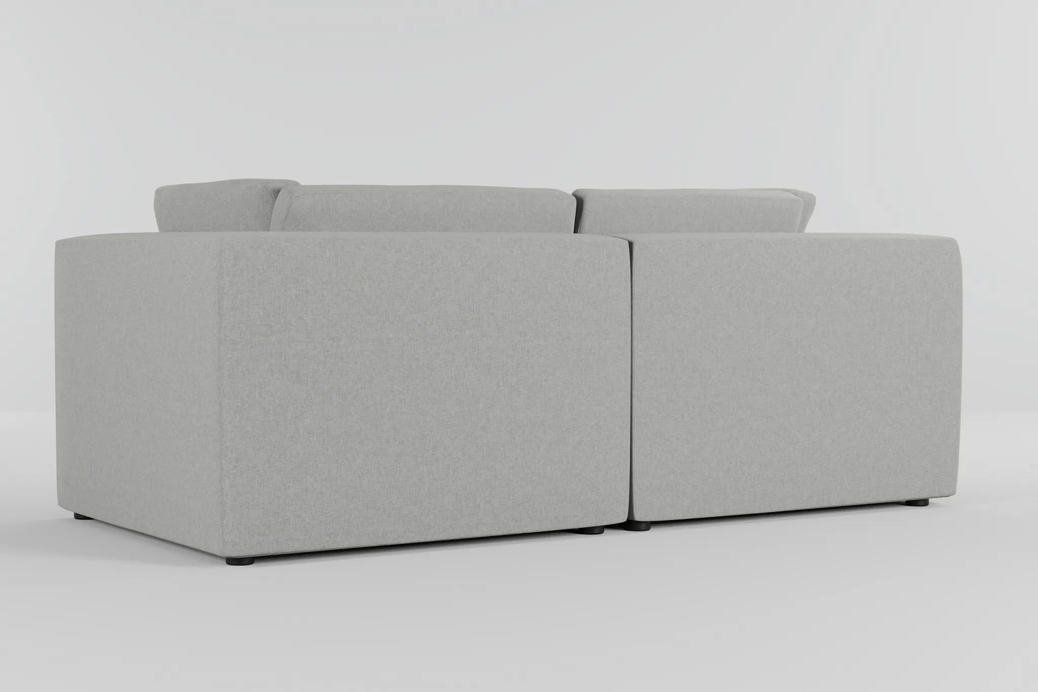 Destin Delray Pewter Fabric 2-piece Modular Sofa