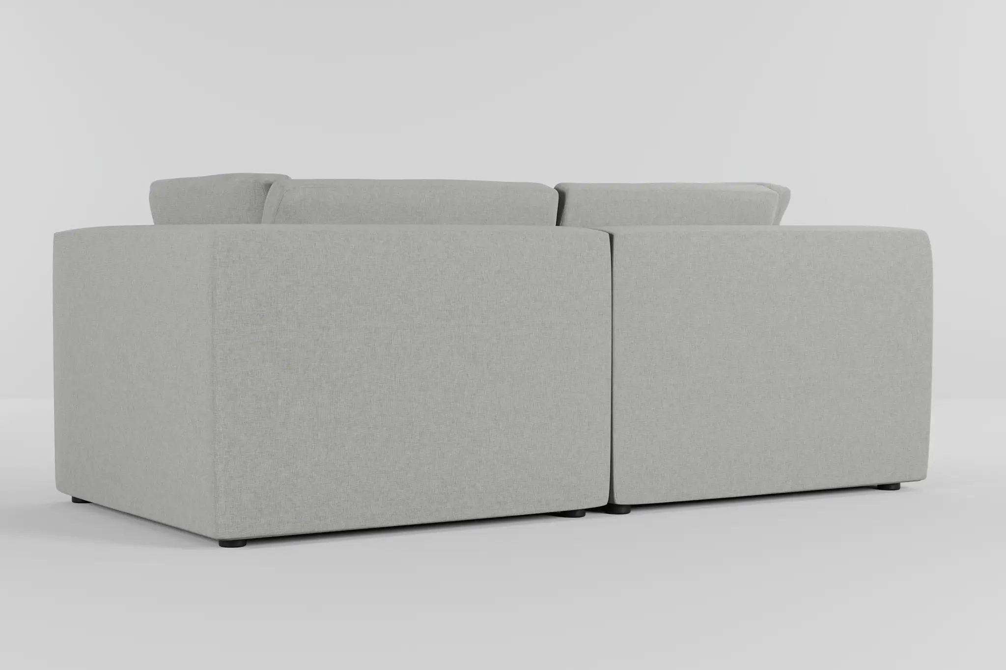 Destin Delray Pewter Fabric 2-piece Modular Sofa Destin Delray Pewter Fabric 2-piece Modular Sofa