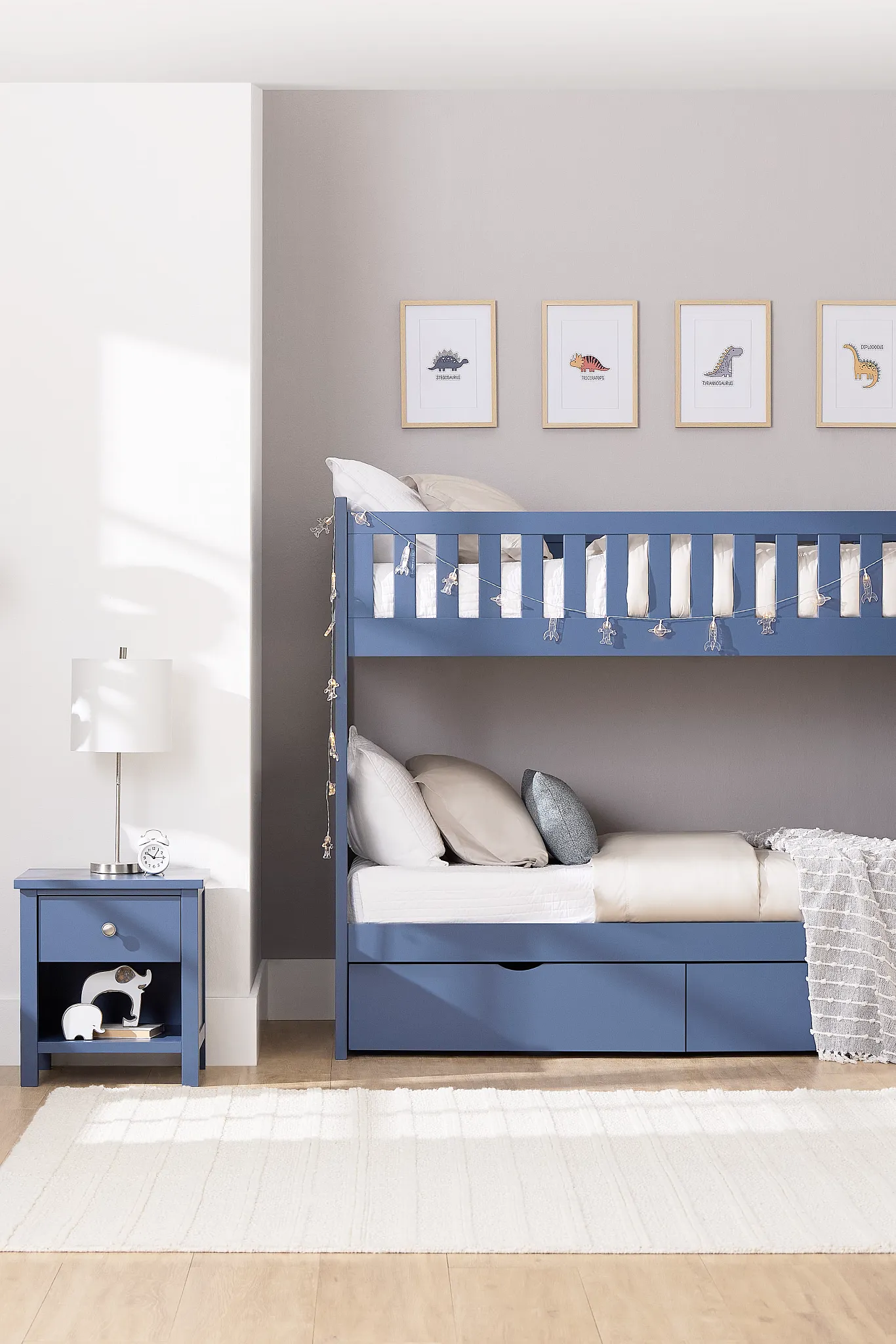 Charleston Dark Blue Step Trundle Bunk Bed