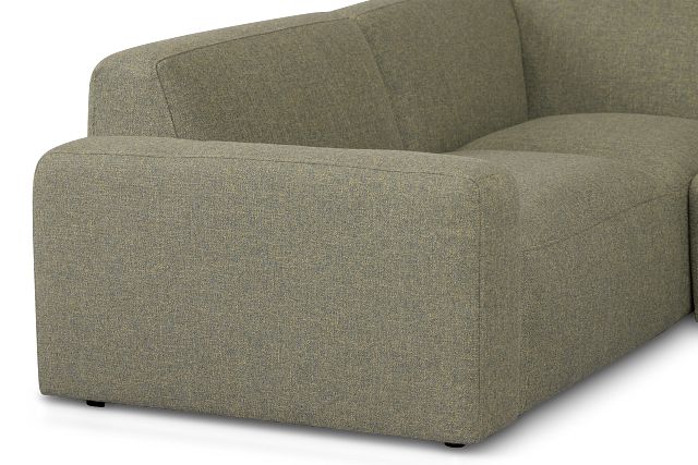 Baylor Green Fabric 5-piece Modular Sectional