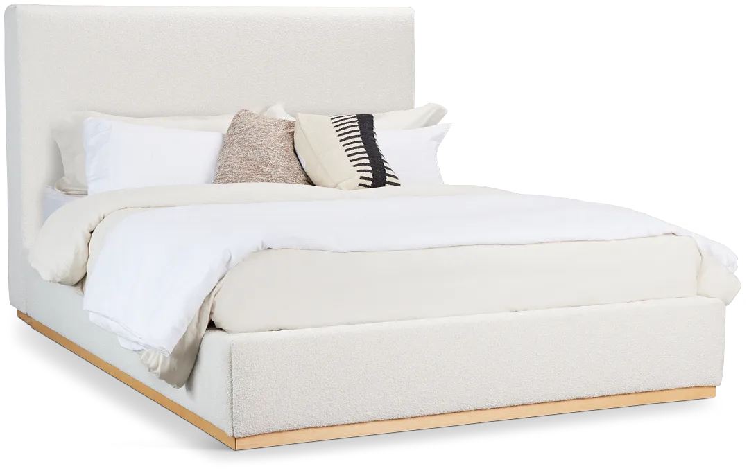 Calabasas Beige Uph Panel Bed