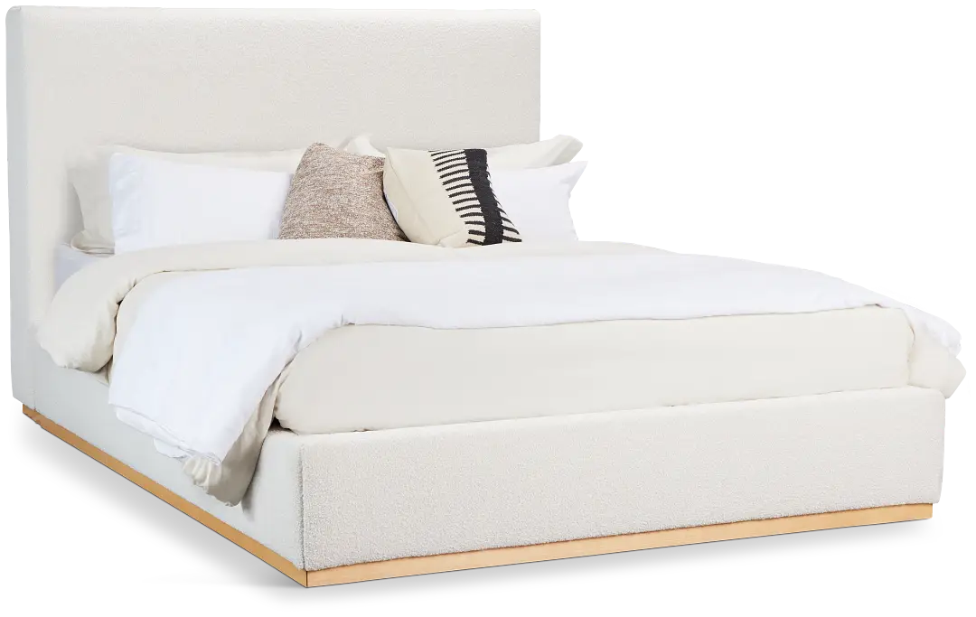 Calabasas Beige Uph Panel Bed Calabasas Beige Uph Panel Bed