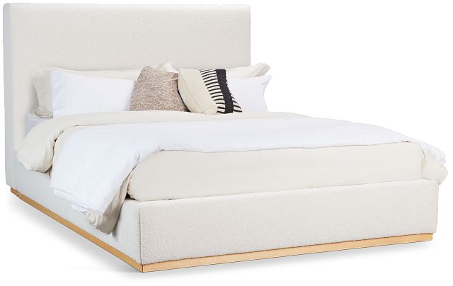 Calabasas Beige Uph Panel Bed