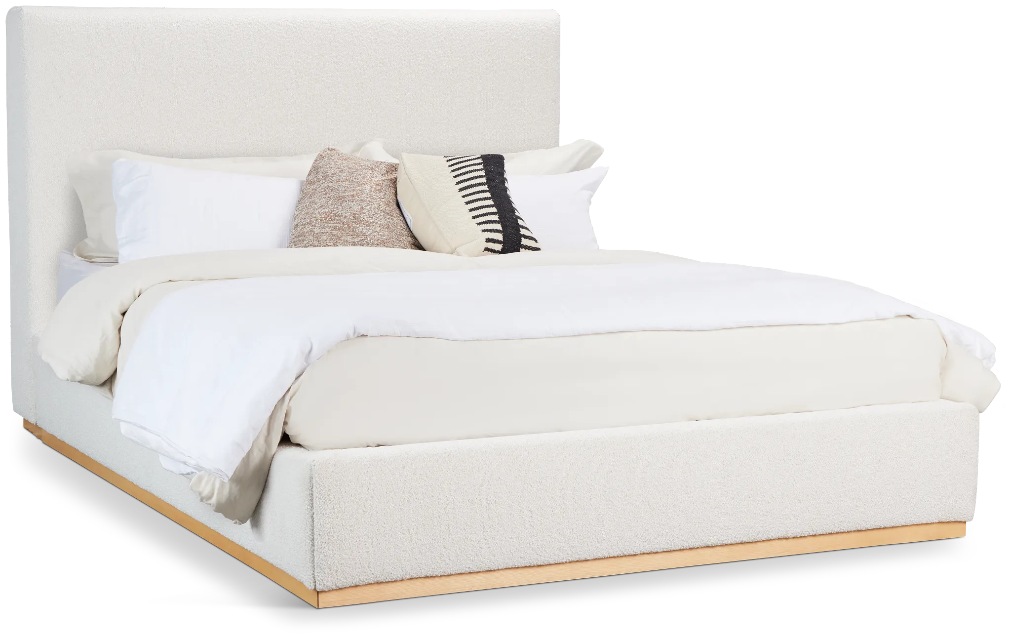 Calabasas Beige Uph Panel Bed