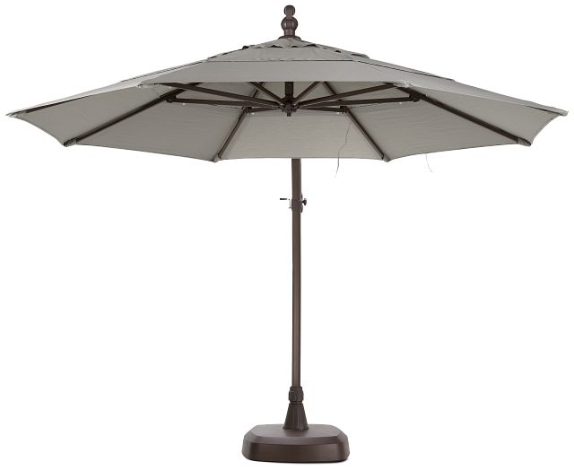 Cayman Gray Cantilever Umbrella Set