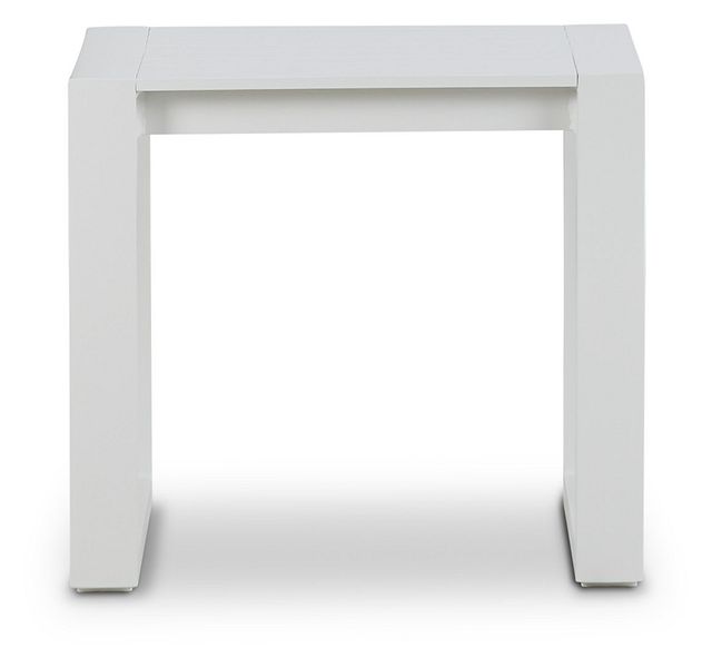 Linear2 White Aluminum End Table