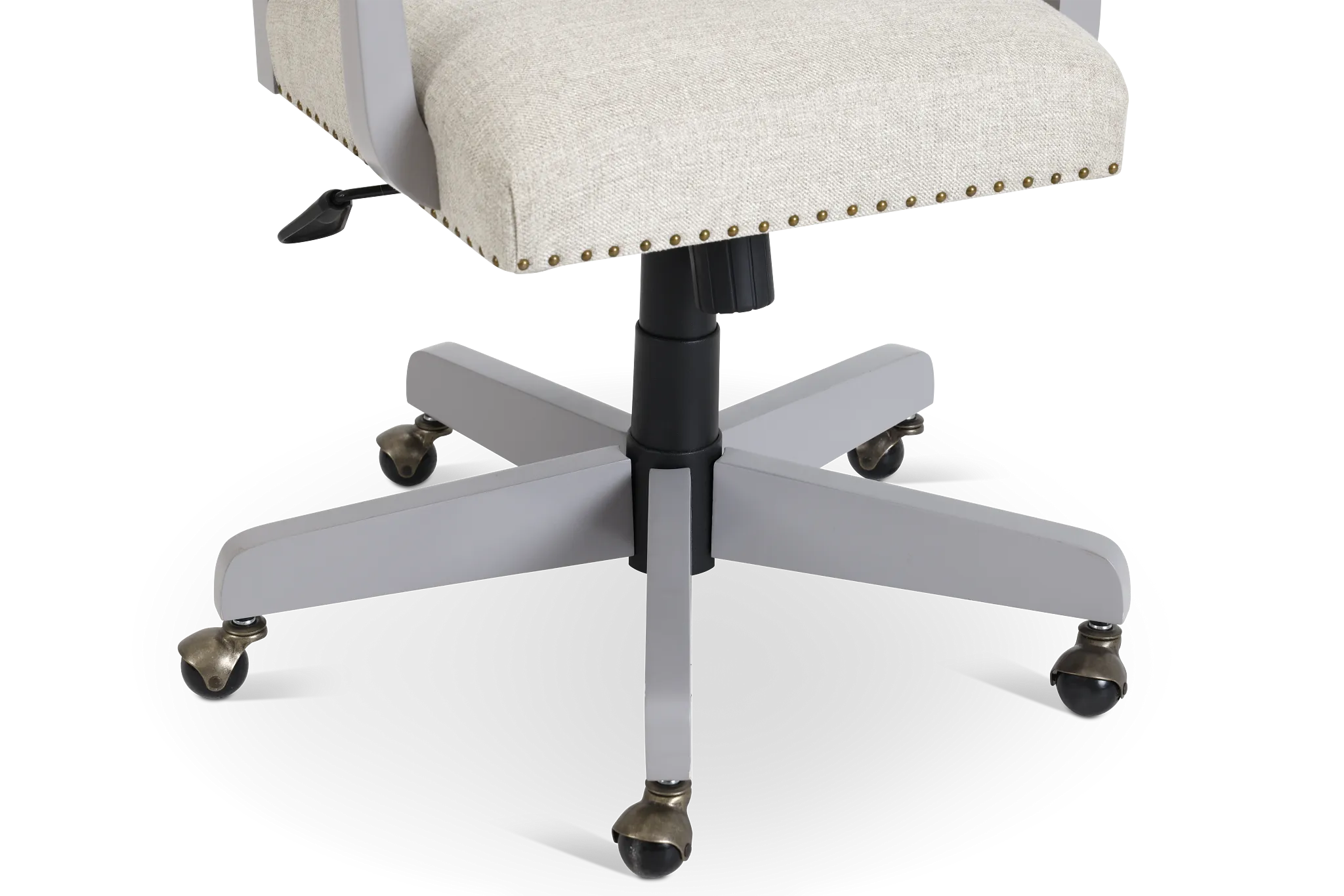 Newport Gray Wood Upholstered Desk Chair