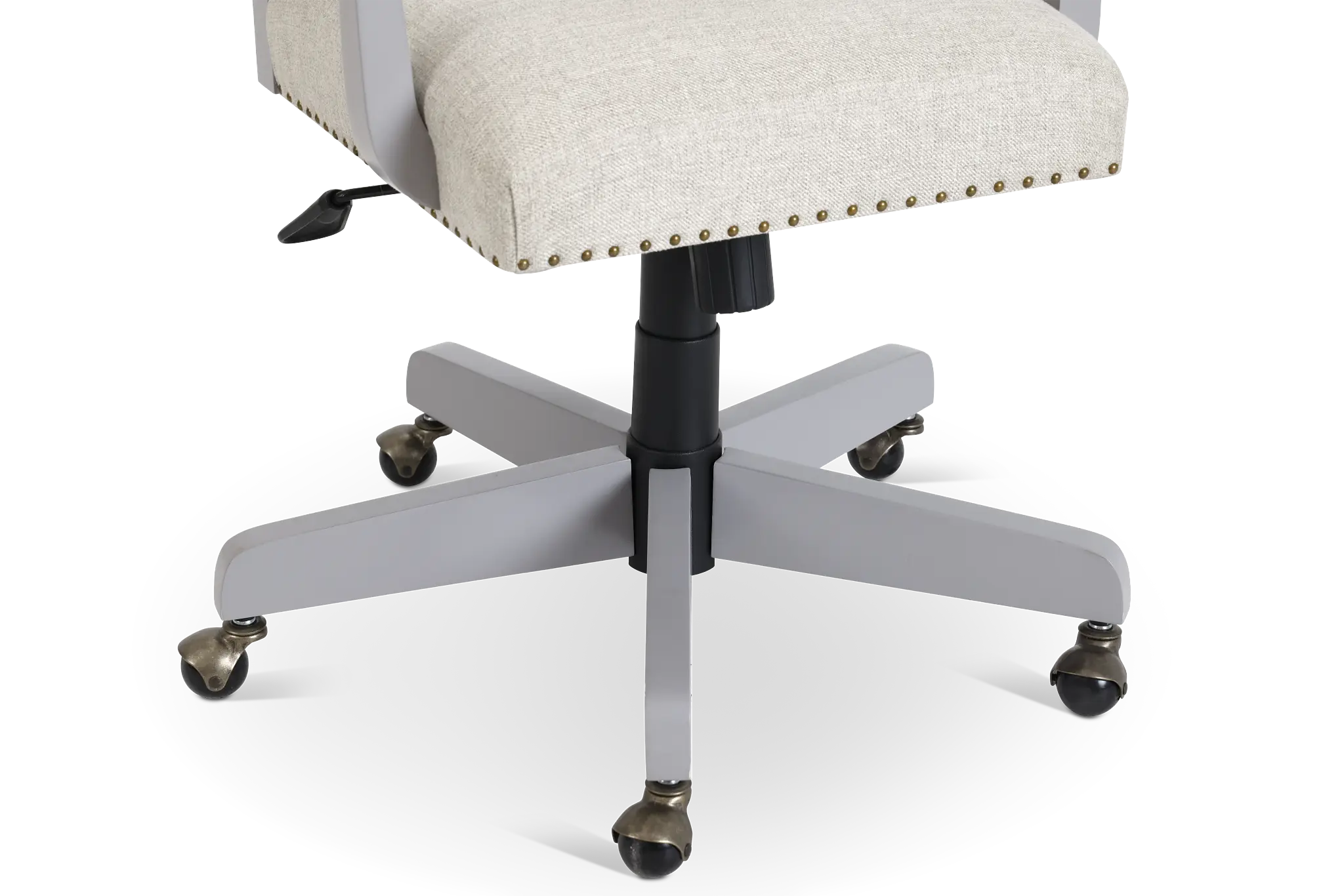 Newport Gray Wood Upholstered Desk Chair Newport Gray Wood Upholstered Desk Chair