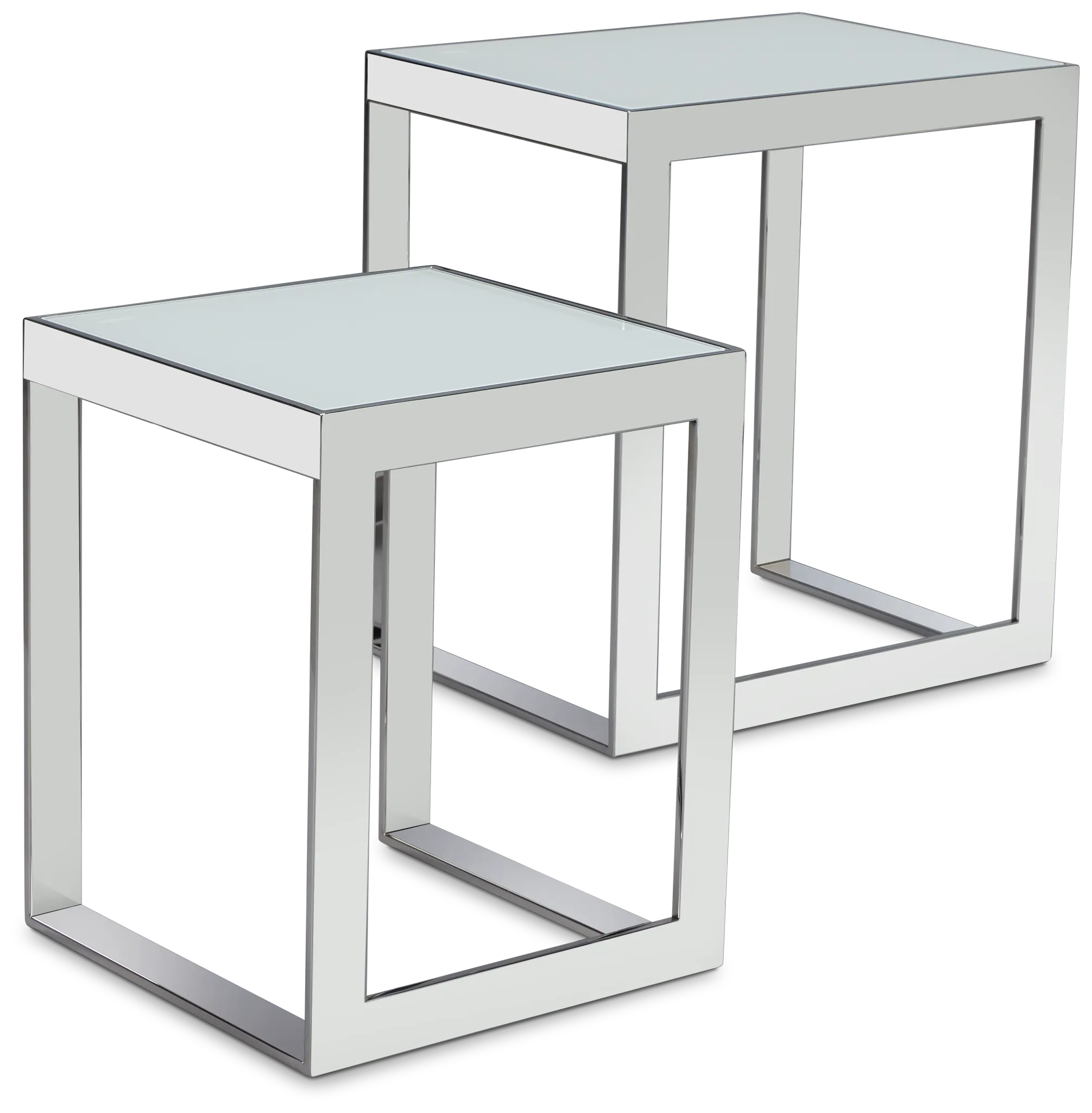 Nova White Set Of 2 Nesting End Table