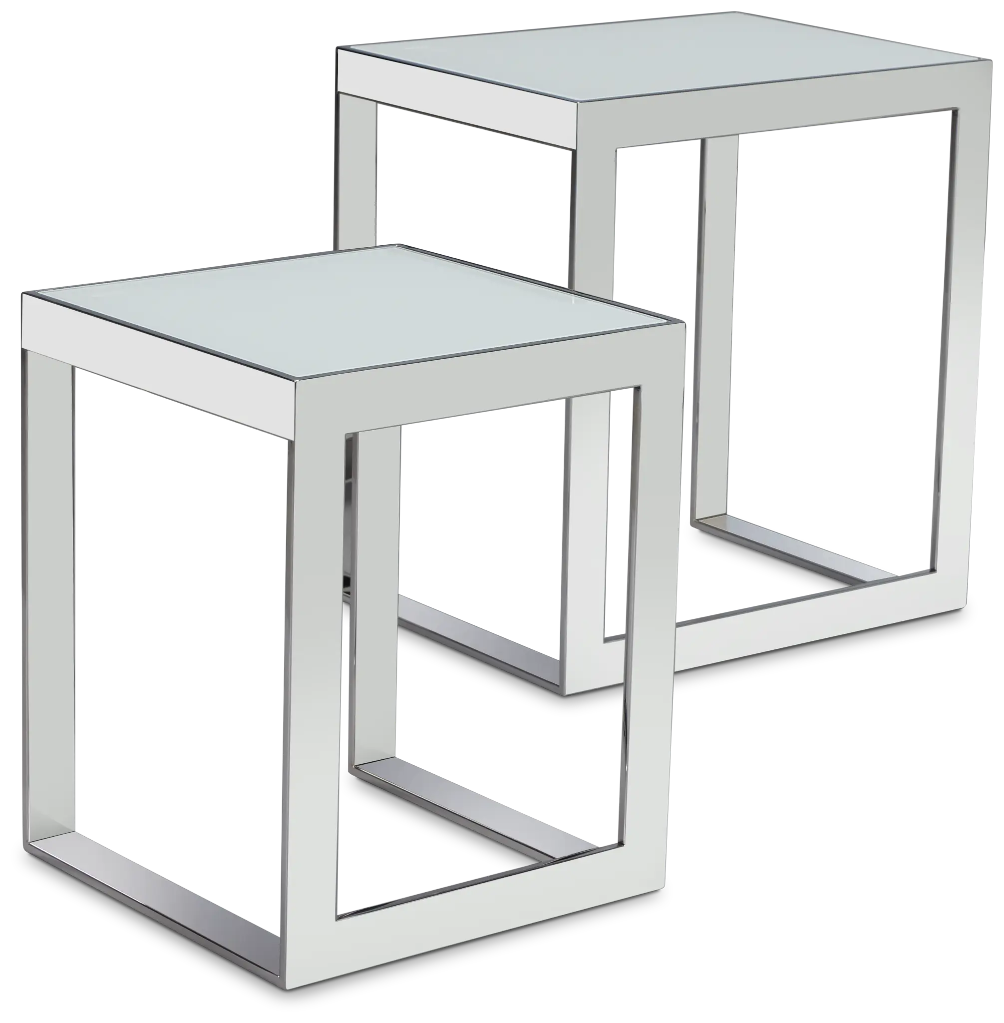 Nova White Set Of 2 Nesting End Table Nova White Set Of 2 Nesting End Table