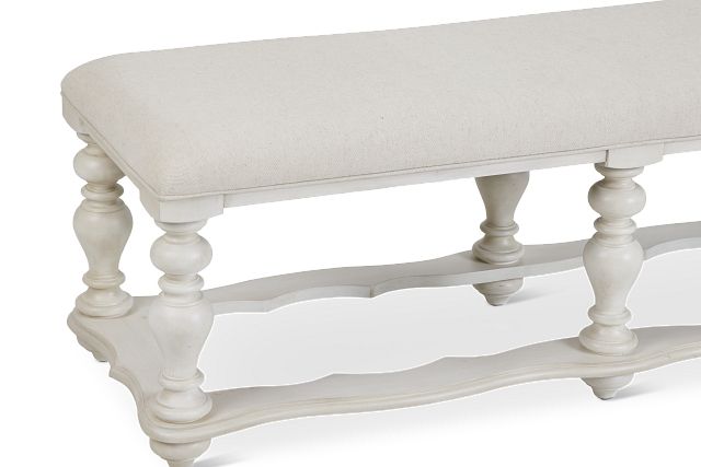 Savannah Ivory 83" Upholstered Dining Bench