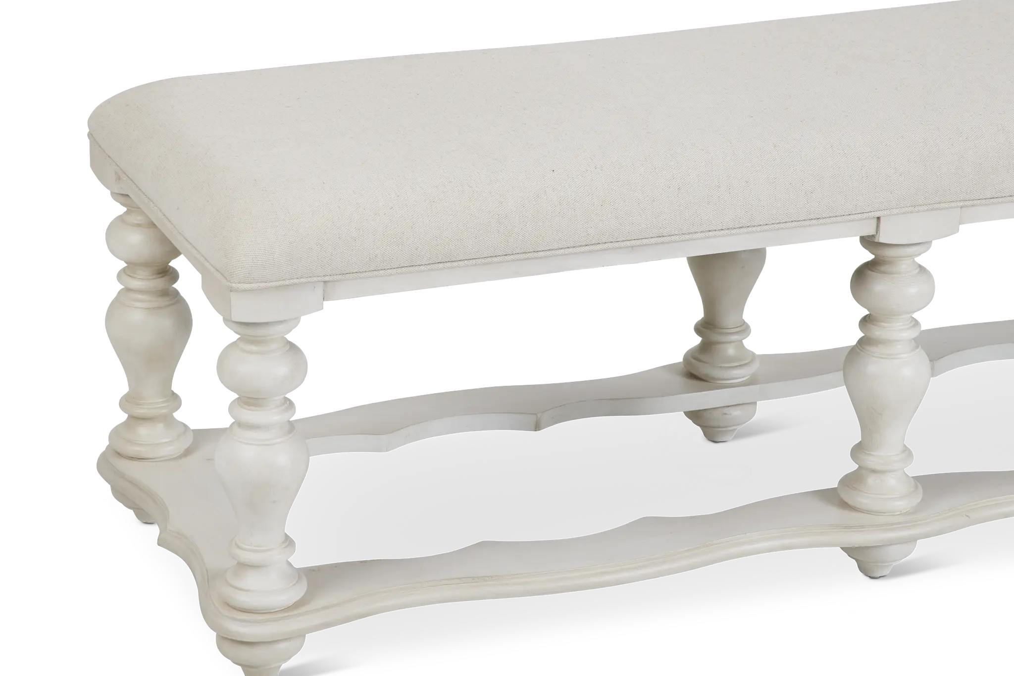 Savannah Ivory 83" Upholstered Dining Bench Savannah Ivory 83" Upholstered Dining Bench