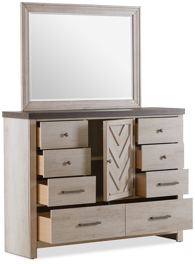 Casper Light Tone Dresser & Mirror
