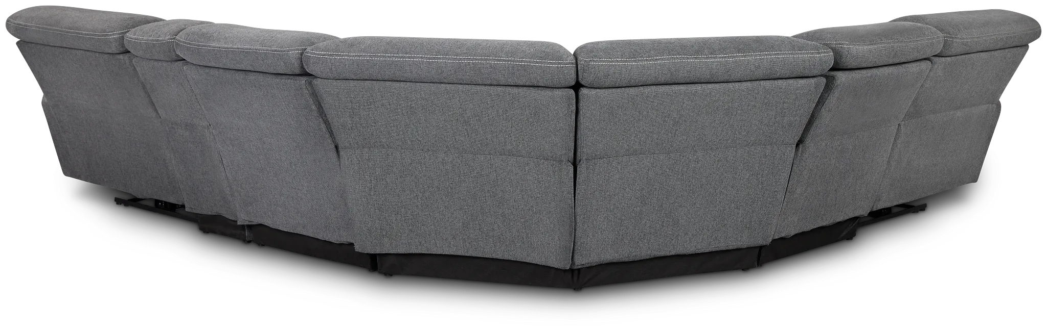 Callum Dark Gray Fabric Medium Dual Power 2-arm Reclining Sectional