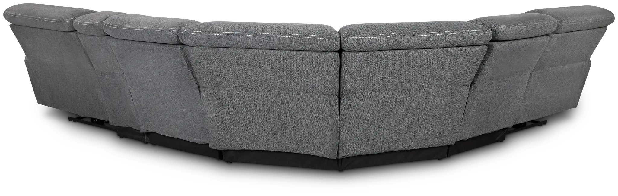 Callum Dark Gray Fabric Medium Dual Power 2-arm Reclining Sectional Callum Dark Gray Fabric Medium Dual Power 2-arm Reclining Sectional
