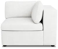 Destin Sutton White Fabric Corner Chair