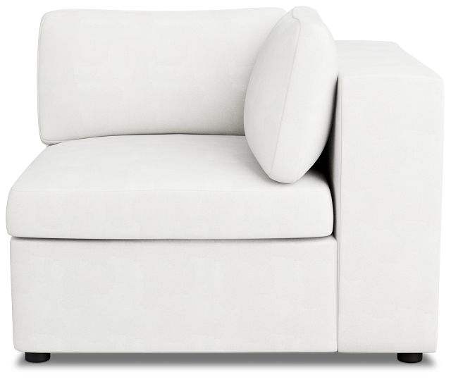 Destin Sutton White Fabric Corner Chair
