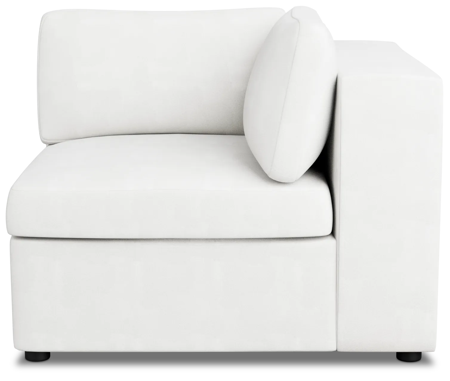 Destin Sutton White Fabric Corner Chair