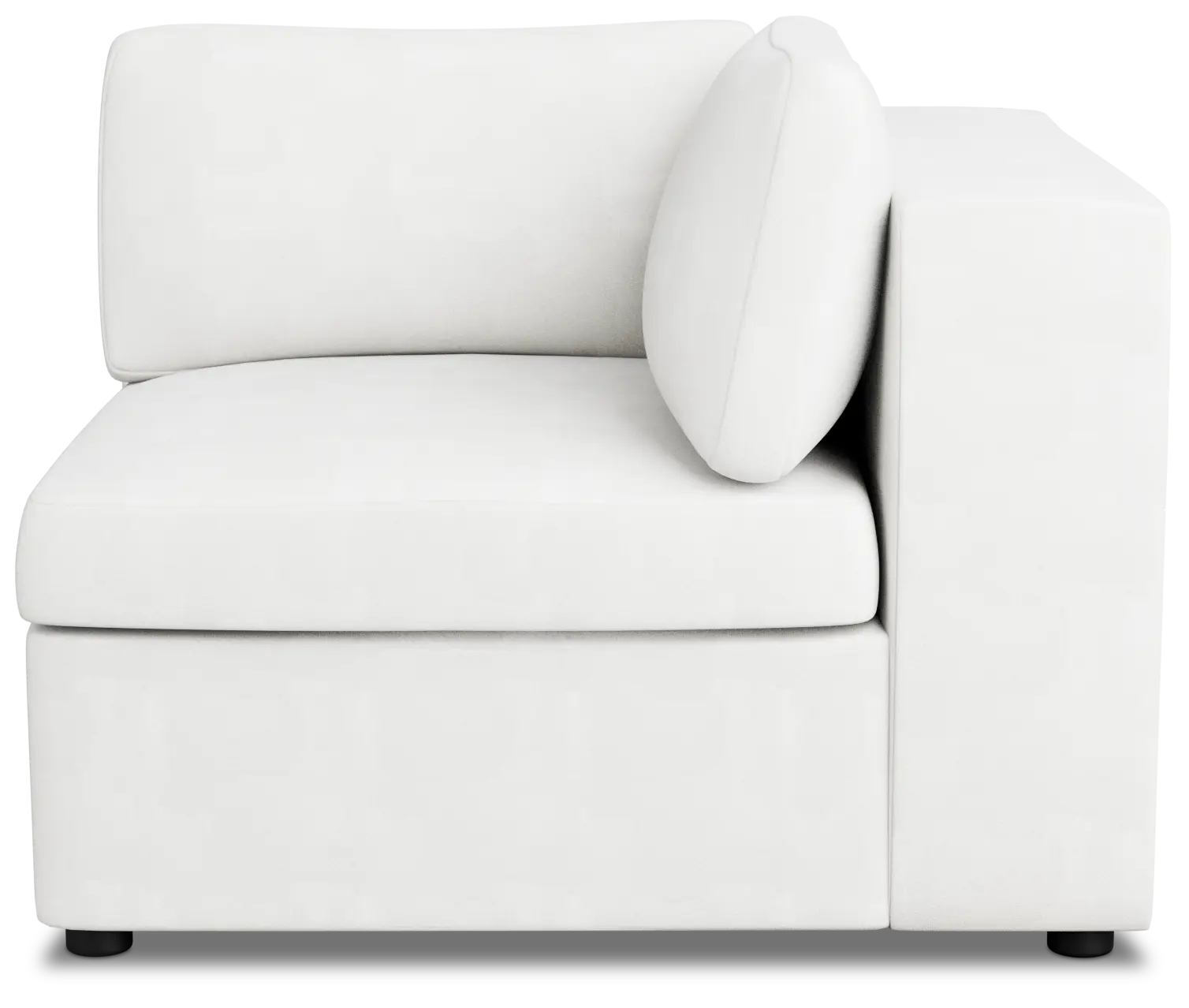 Destin Sutton White Fabric Corner Chair Destin Sutton White Fabric Corner Chair