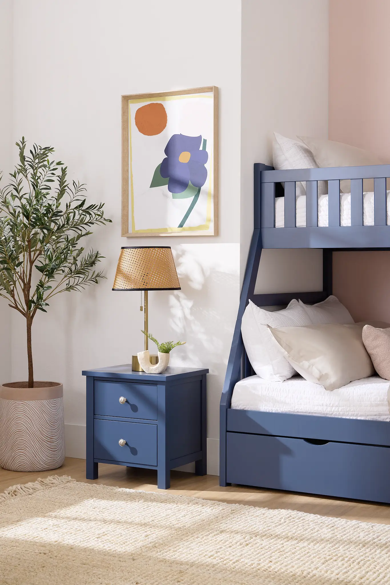 Charleston Dark Blue 2-drawer Nightstand Charleston Dark Blue 2-drawer Nightstand