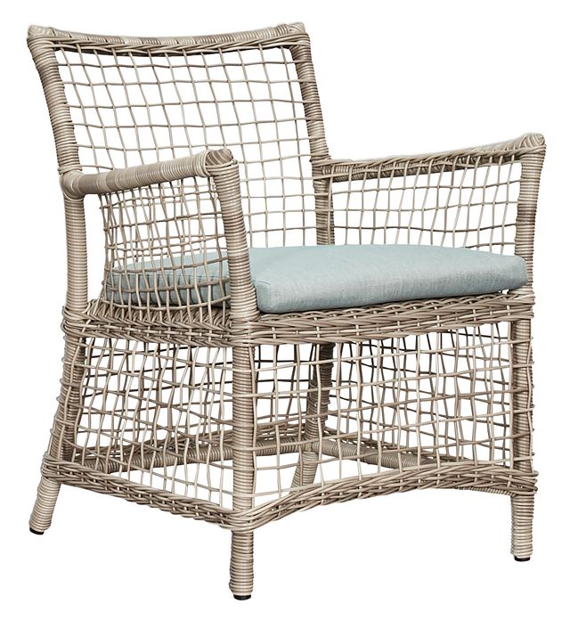 Raleigh Teal Woven Arm Chair