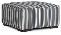 Amuse Blue Stripe Accent Ottoman