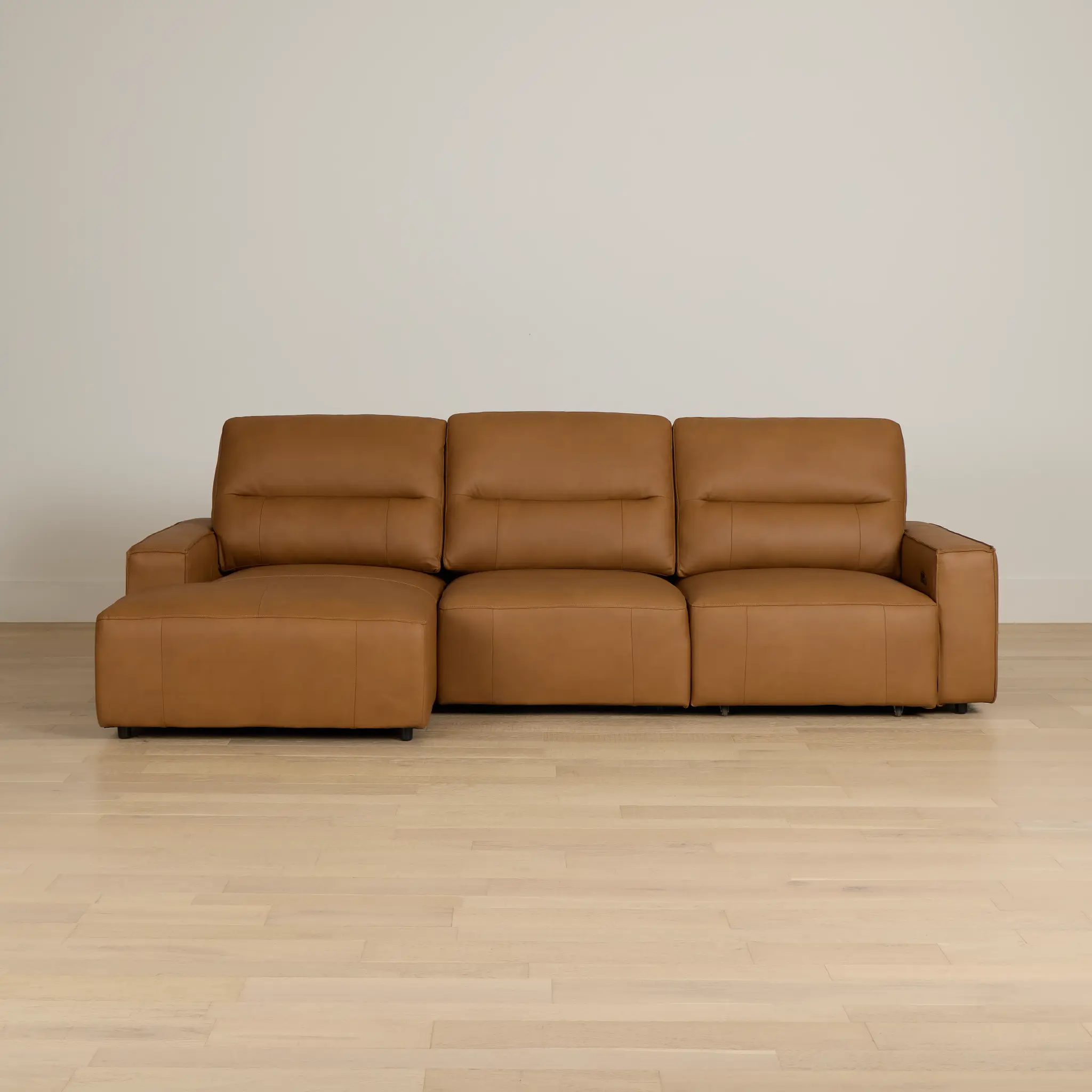 Rudy Brown Lthr/vinyl Left Power Extension Chaise Sectional Rudy Brown Lthr/vinyl Left Power Extension Chaise Sectional