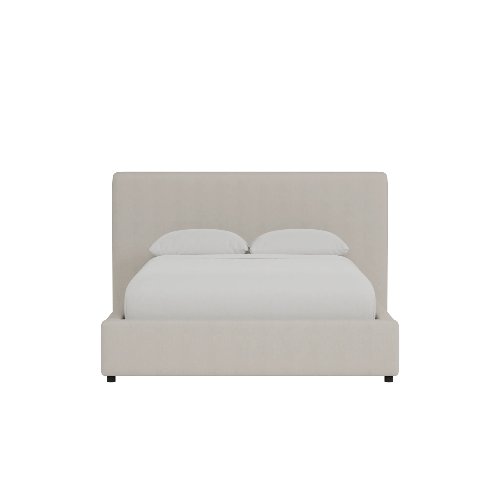 Grayton Revenue Beige 48" Upholstered Platform Bed