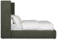 Captiva Sutton Green 60" Upholstered Shelter Bed