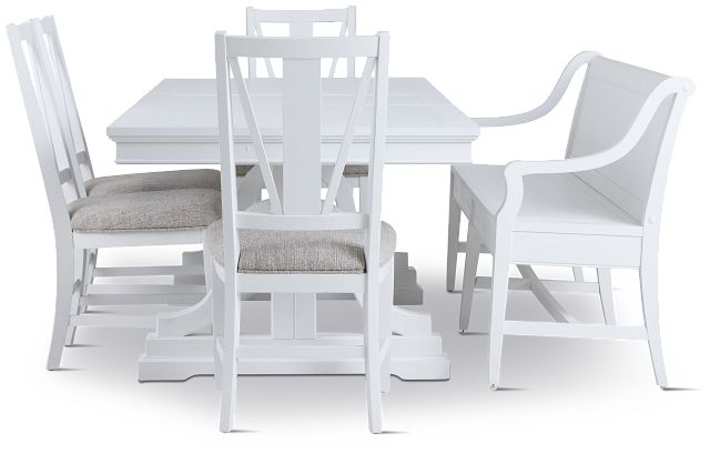 heron cove white trestle table