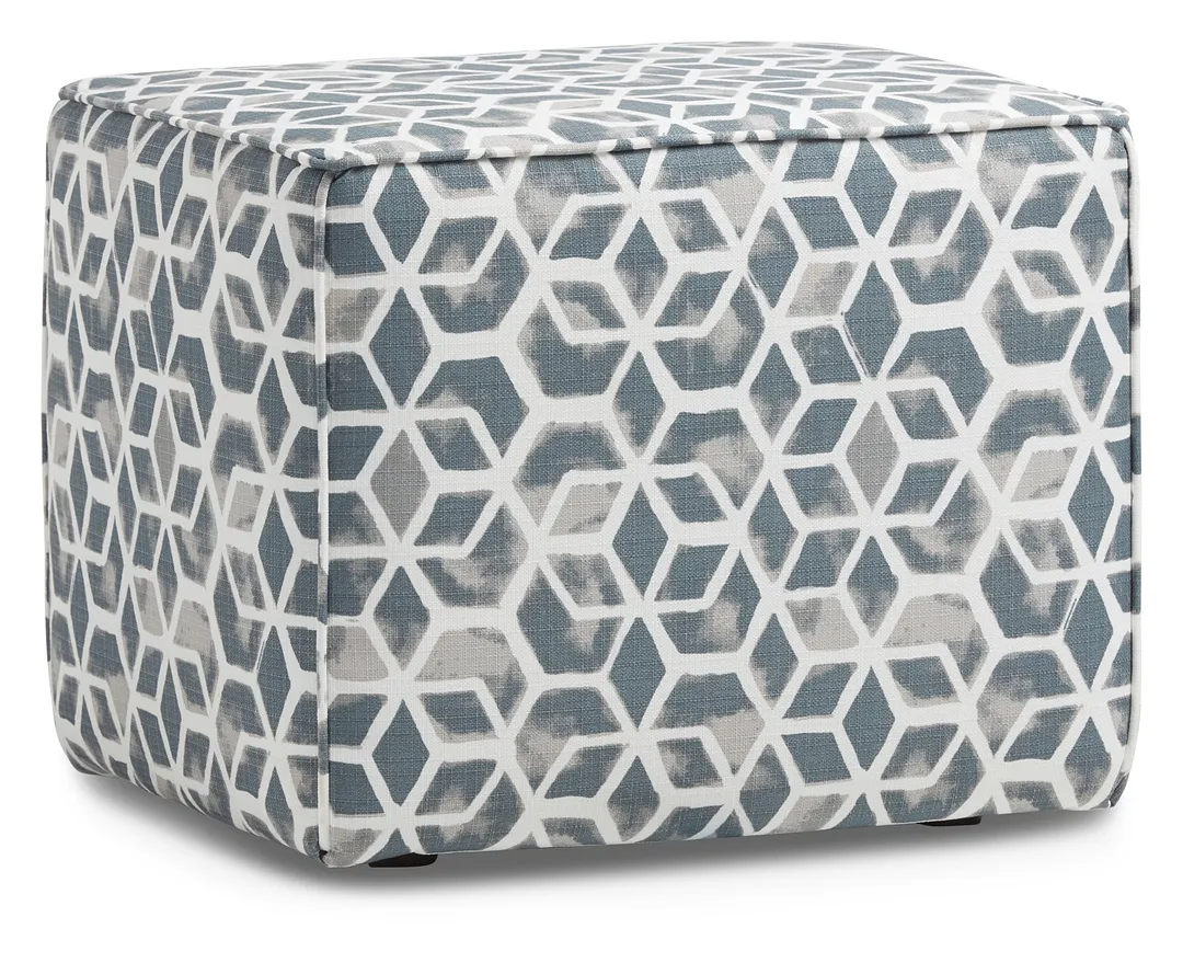 Celtic Gray Geometric Indoor/outdoor Accent Ottoman